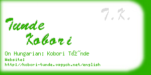 tunde kobori business card